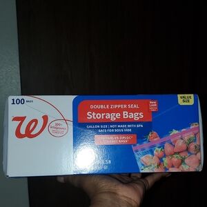 Walgreens 100 Gallon Double Zipper Seal Storage Bags